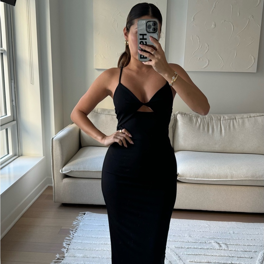black zara dress small